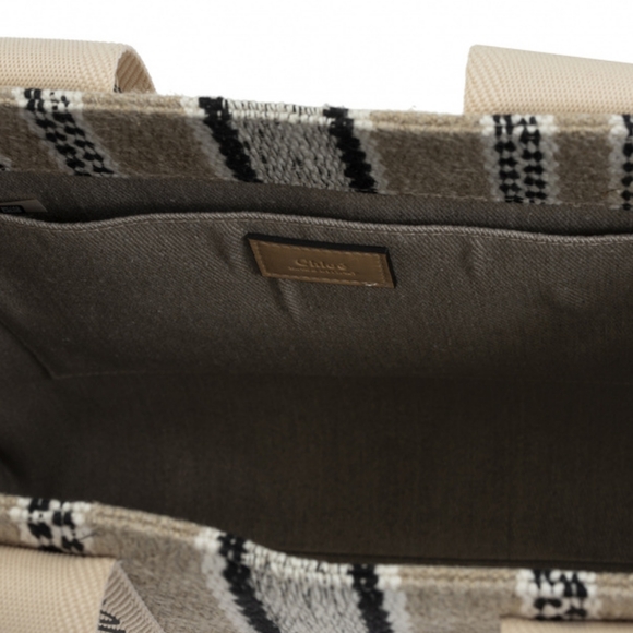 Chloé Woody Large Tote Neutral - Picture 7 of 8